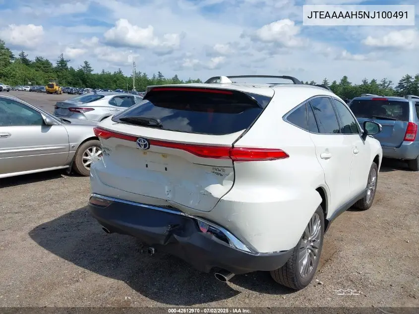 2022 Toyota Venza Xle VIN: JTEAAAAH5NJ100491 Lot: 42612970