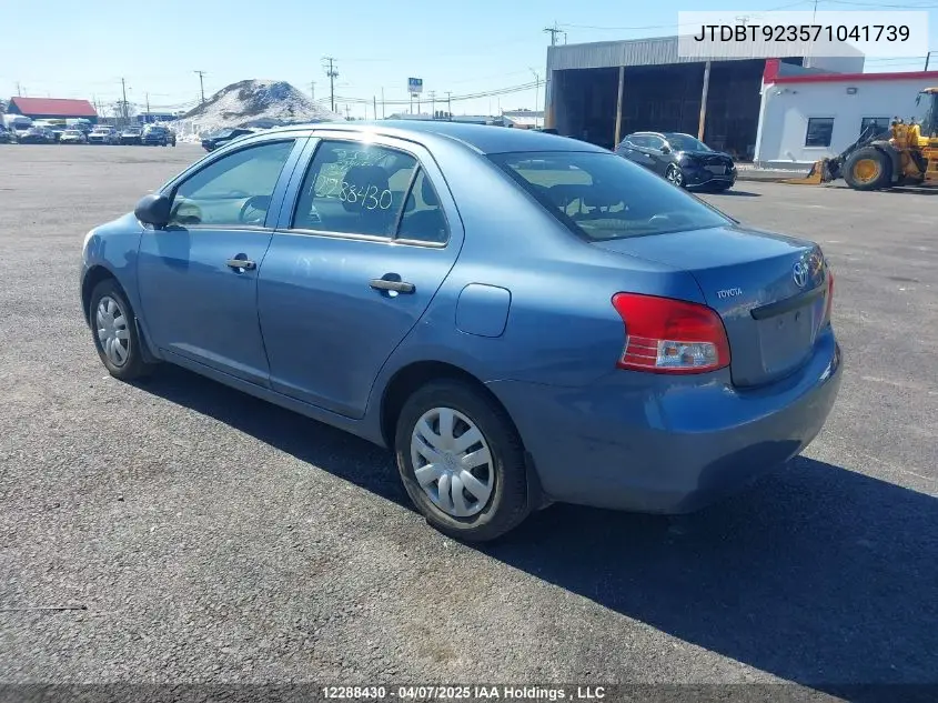 2007 Toyota Yaris VIN: JTDBT923571041739 Lot: 12288430
