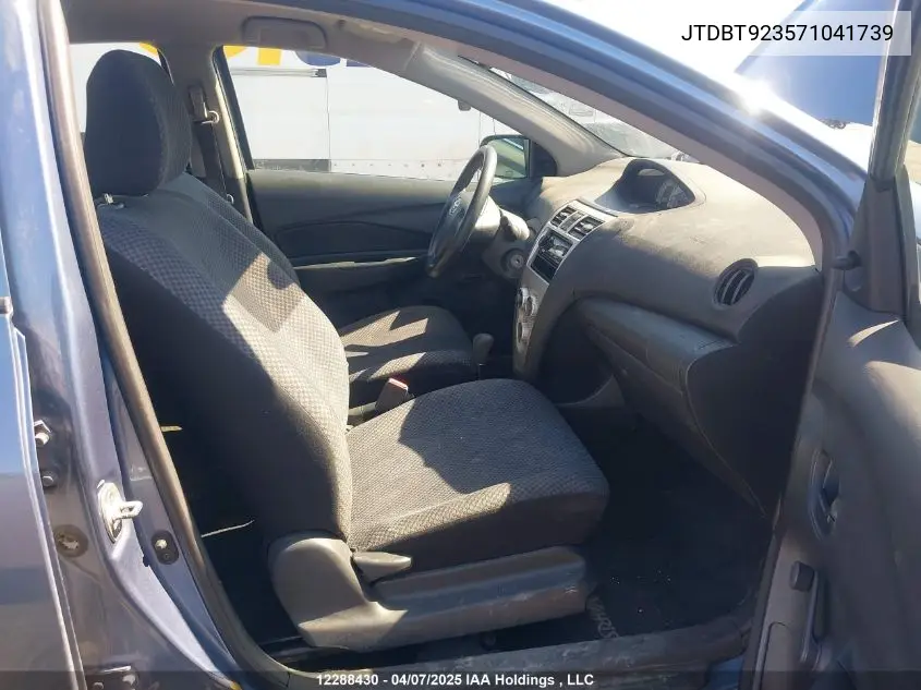 2007 Toyota Yaris VIN: JTDBT923571041739 Lot: 12288430