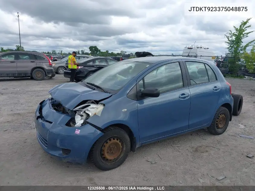 2007 Toyota Yaris VIN: JTDKT923375048875 Lot: 12325508