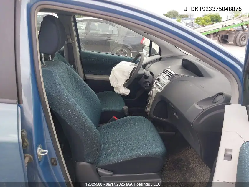 2007 Toyota Yaris VIN: JTDKT923375048875 Lot: 12325508
