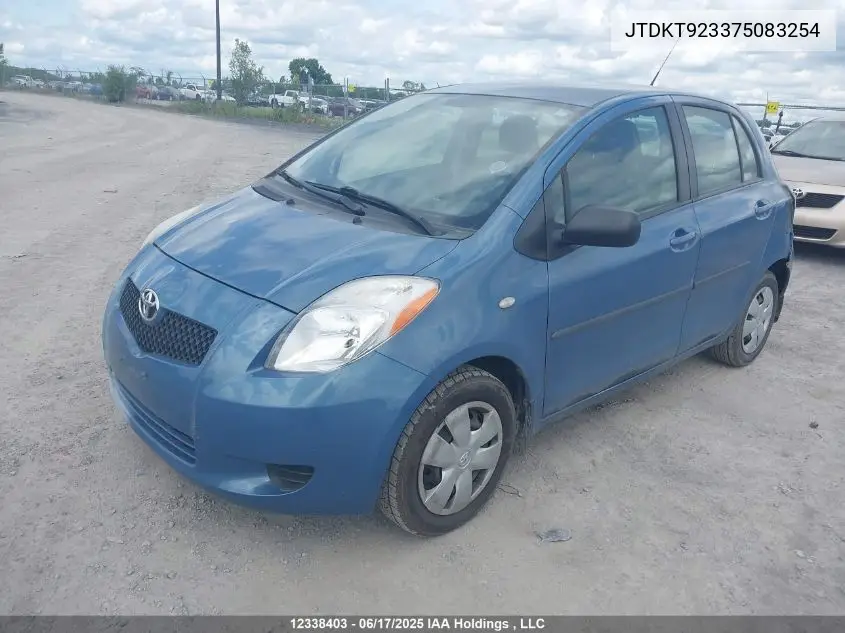 2007 Toyota Yaris VIN: JTDKT923375083254 Lot: 12338403