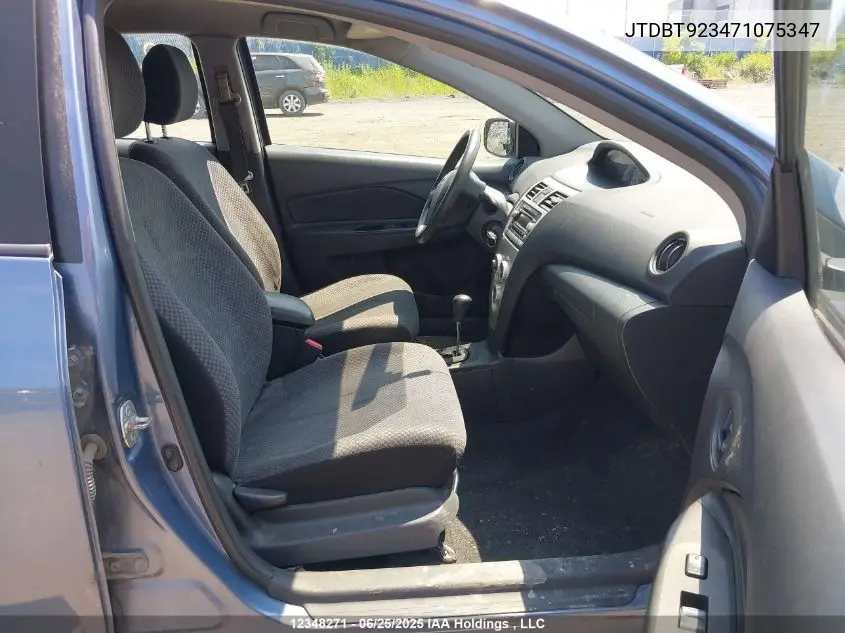 2007 Toyota Yaris VIN: JTDBT923471075347 Lot: 12348271