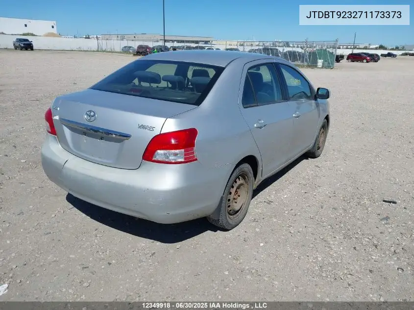 2007 Toyota Yaris VIN: JTDBT923271173373 Lot: 12349918X