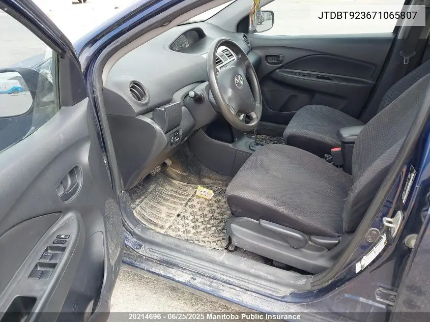 2007 Toyota Yaris S VIN: JTDBT923671065807 Lot: 20214696