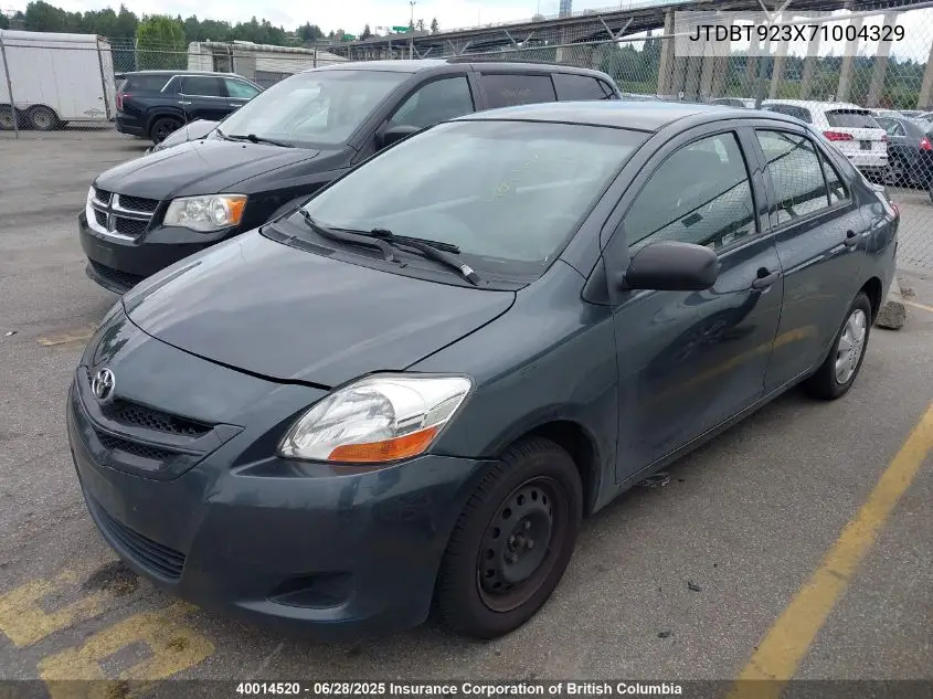 2007 Toyota Yaris VIN: JTDBT923X71004329 Lot: 40014520