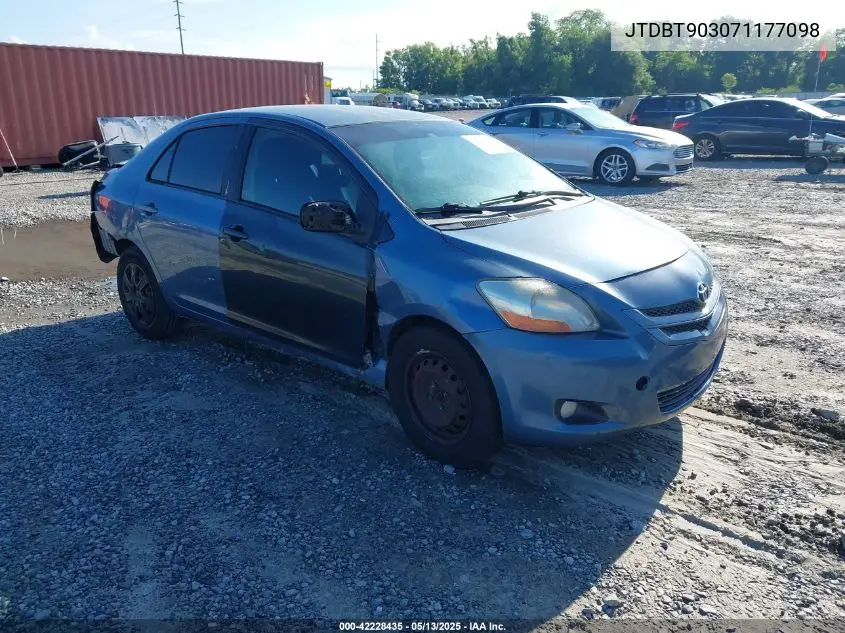 2007 Toyota Yaris VIN: JTDBT903071177098 Lot: 42228435