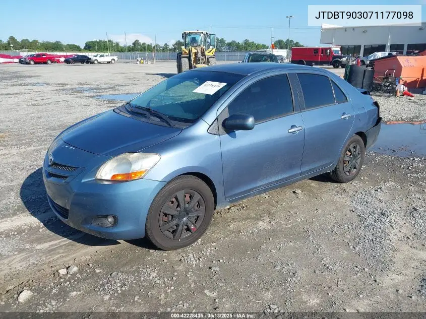2007 Toyota Yaris VIN: JTDBT903071177098 Lot: 42228435
