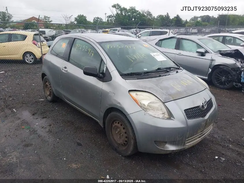 2007 Toyota Yaris VIN: JTDJT923075093235 Lot: 42252917
