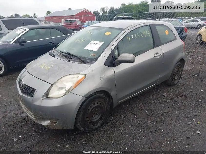 2007 Toyota Yaris VIN: JTDJT923075093235 Lot: 42252917