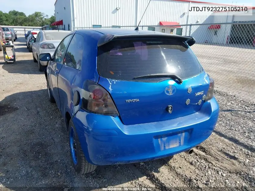 2007 Toyota Yaris VIN: JTDJT923275105210 Lot: 42255165