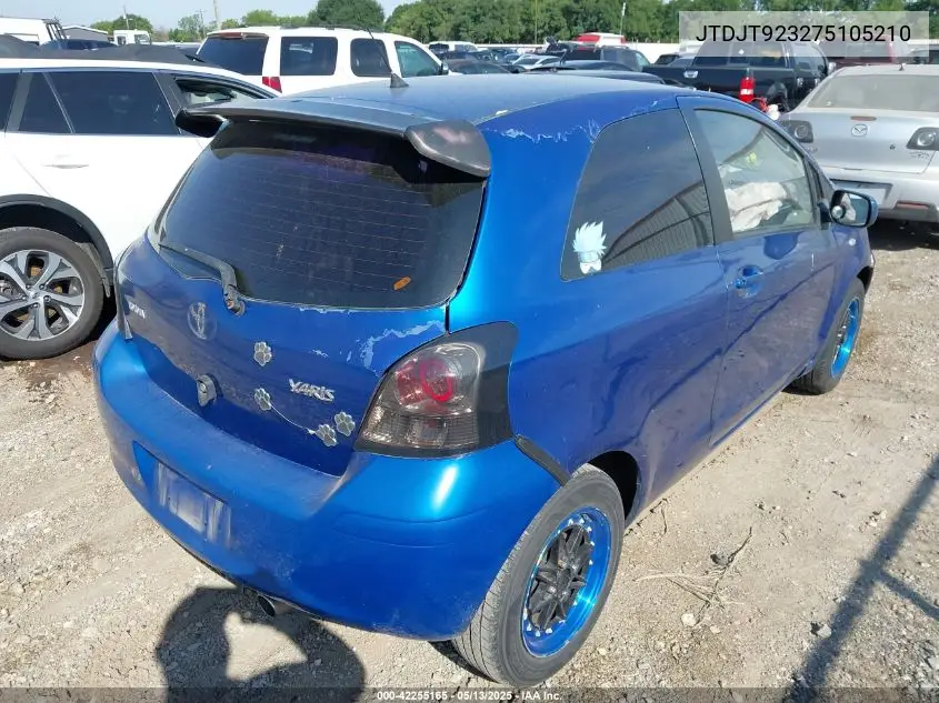 2007 Toyota Yaris VIN: JTDJT923275105210 Lot: 42255165