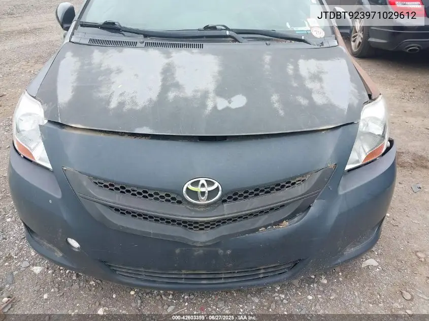 2007 Toyota Yaris VIN: JTDBT923971029612 Lot: 42603359