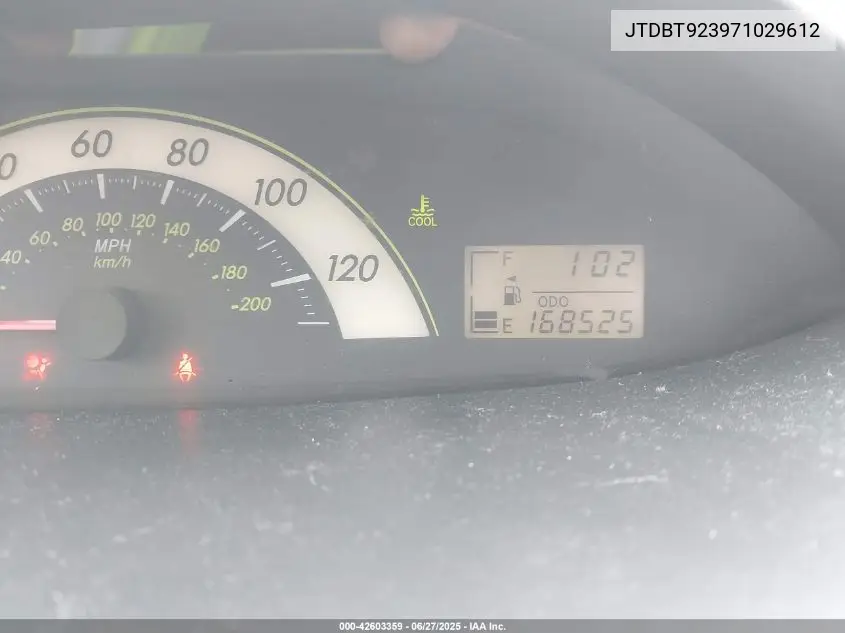 2007 Toyota Yaris VIN: JTDBT923971029612 Lot: 42603359