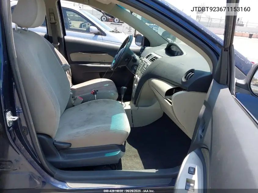 2007 Toyota Yaris VIN: JTDBT923671153160 Lot: 42616038