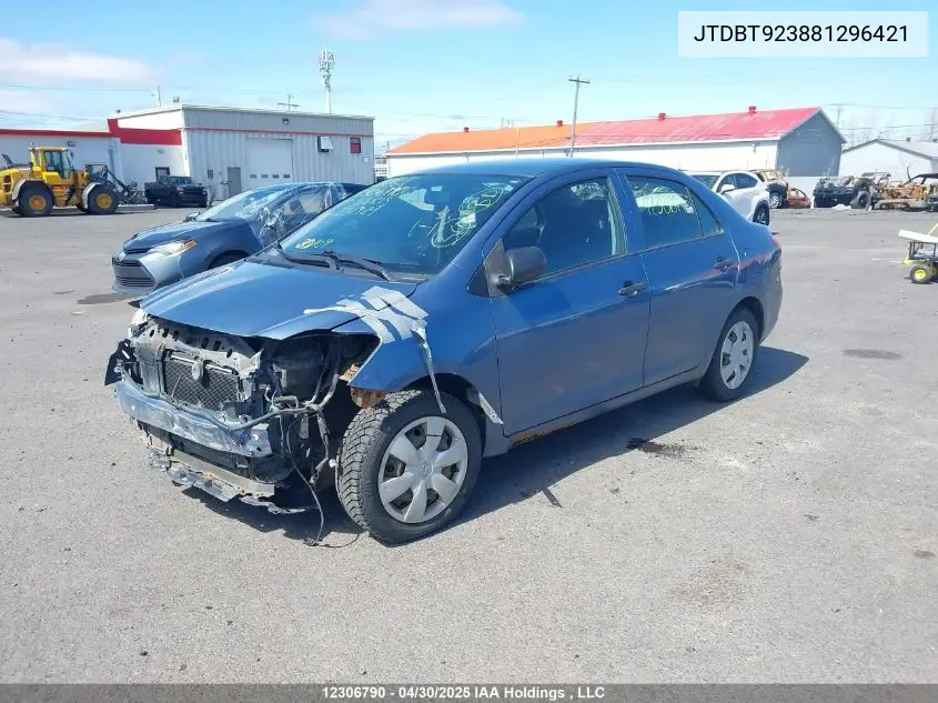 2008 Toyota Yaris VIN: JTDBT923881296421 Lot: 12306790