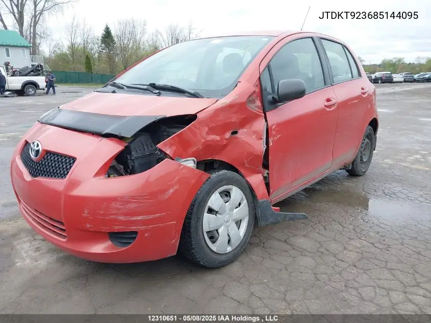 2008 Toyota Yaris Le/Rs VIN: JTDKT923685144095 Lot: 12310651X