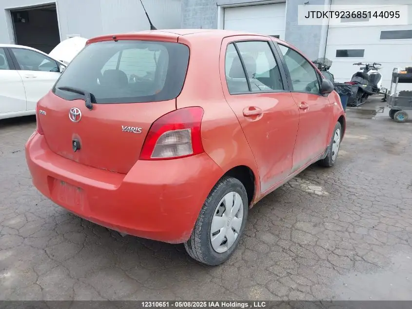 2008 Toyota Yaris Le/Rs VIN: JTDKT923685144095 Lot: 12310651X