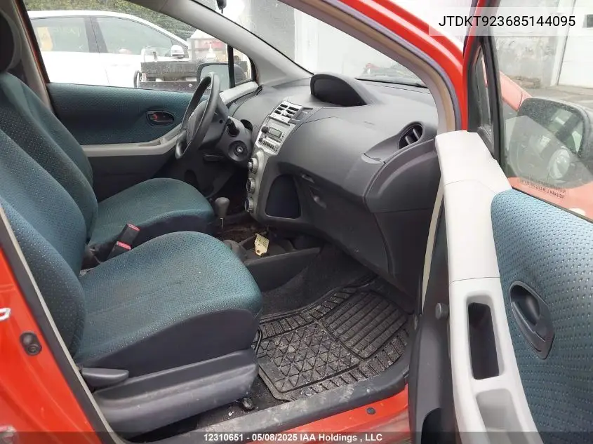 2008 Toyota Yaris Le/Rs VIN: JTDKT923685144095 Lot: 12310651X