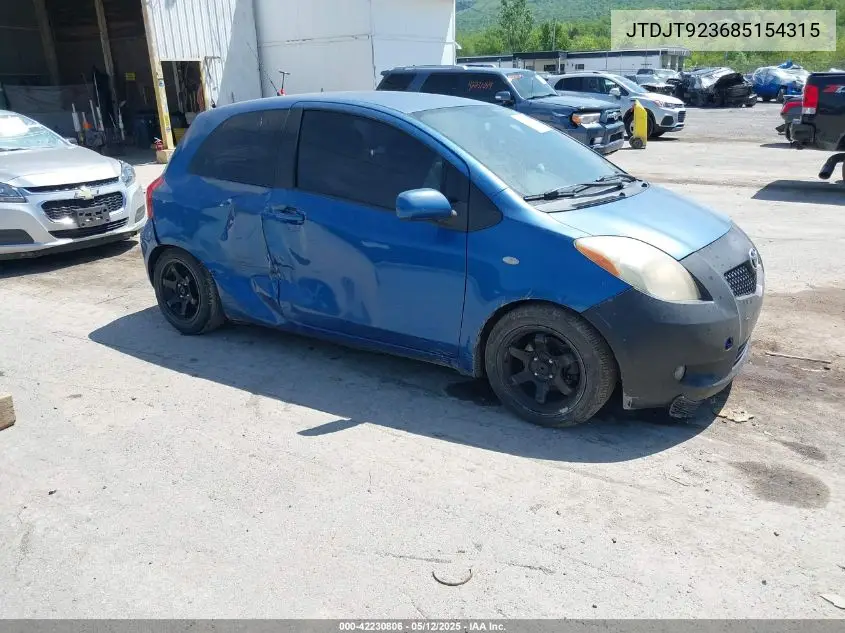 2008 Toyota Yaris VIN: JTDJT923685154315 Lot: 42230806