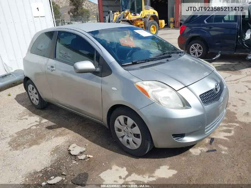 2008 Toyota Yaris VIN: JTDJT923585211412 Lot: 42249522