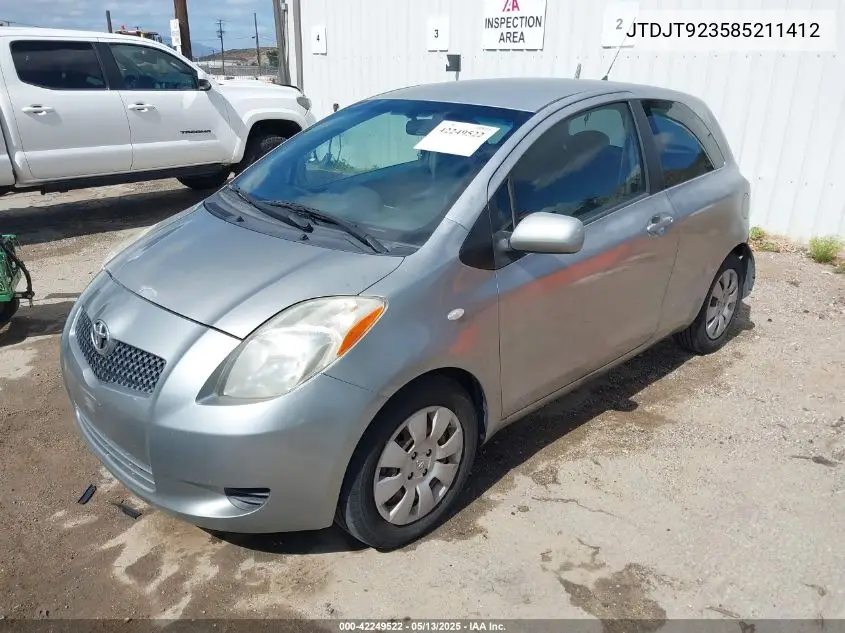 2008 Toyota Yaris VIN: JTDJT923585211412 Lot: 42249522