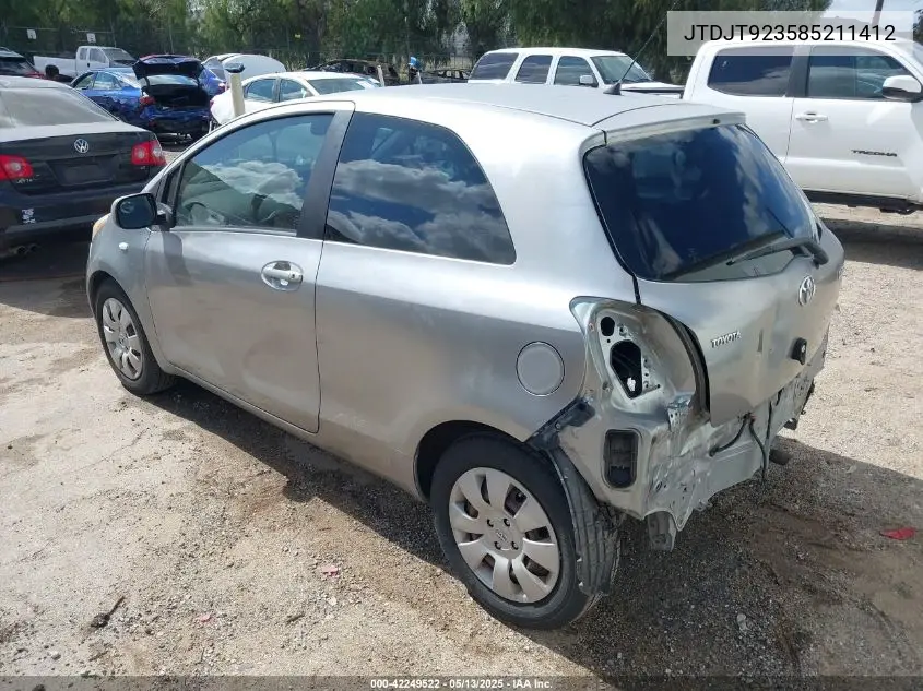 2008 Toyota Yaris VIN: JTDJT923585211412 Lot: 42249522