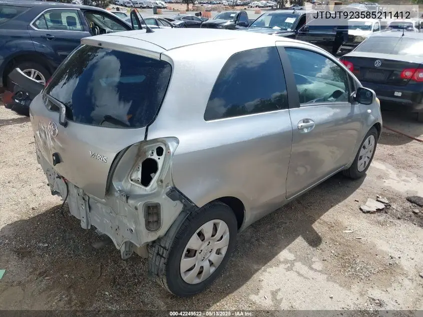 2008 Toyota Yaris VIN: JTDJT923585211412 Lot: 42249522
