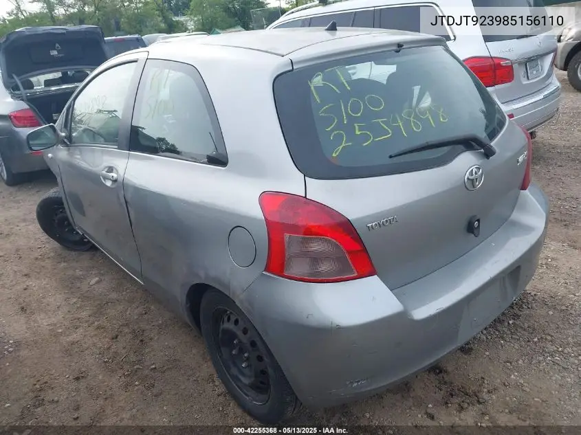 2008 Toyota Yaris VIN: JTDJT923985156110 Lot: 42255368