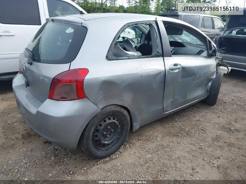 2008 Toyota Yaris VIN: JTDJT923985156110 Lot: 42255368