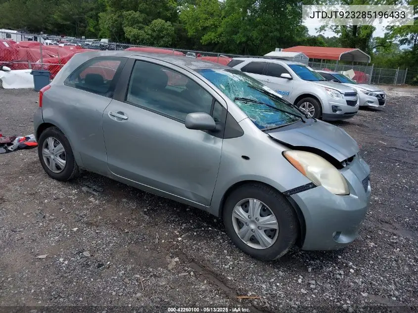 2008 Toyota Yaris VIN: JTDJT923285196433 Lot: 42260100