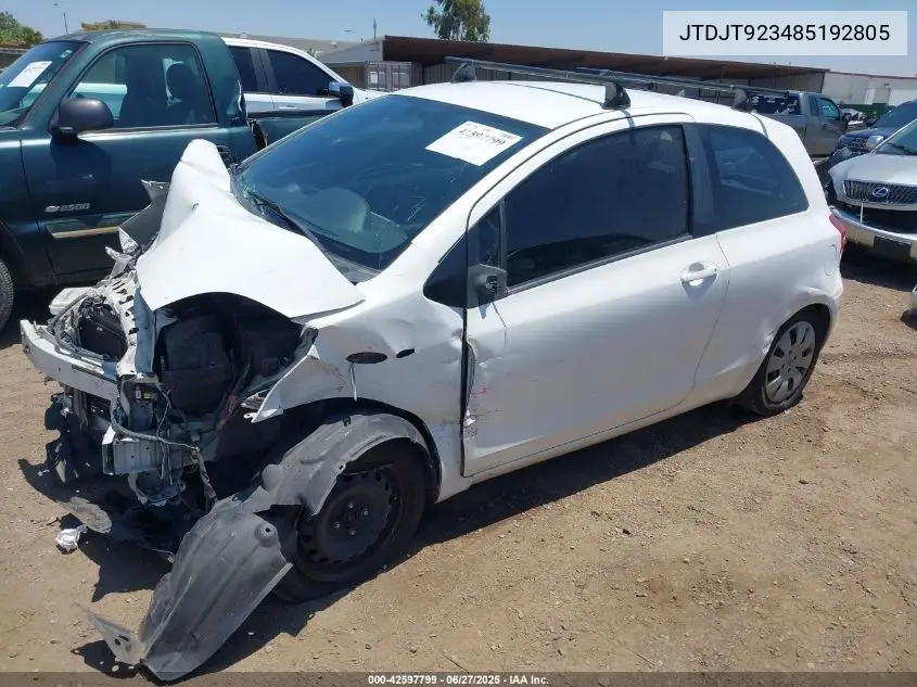 2008 Toyota Yaris VIN: JTDJT923485192805 Lot: 42597799