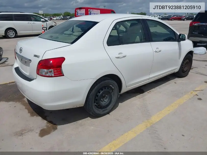 2008 Toyota Yaris VIN: JTDBT923881205910 Lot: 42625844