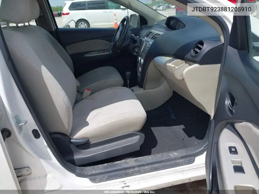 2008 Toyota Yaris VIN: JTDBT923881205910 Lot: 42625844