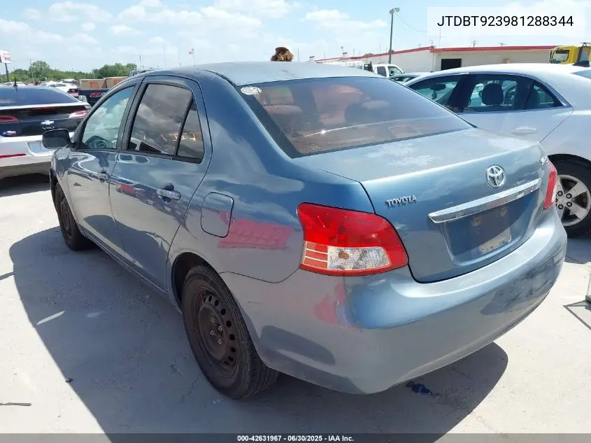 2008 Toyota Yaris VIN: JTDBT923981288344 Lot: 42631967
