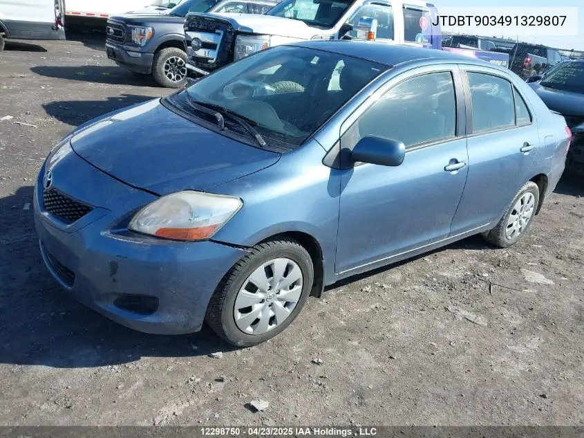 2009 Toyota Yaris VIN: JTDBT903491329807 Lot: 12298750