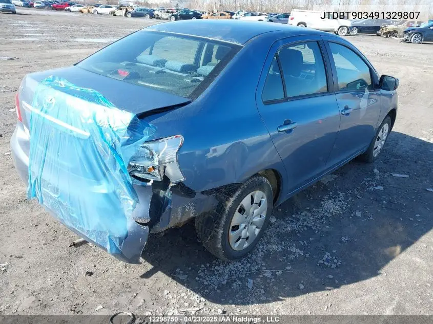2009 Toyota Yaris VIN: JTDBT903491329807 Lot: 12298750