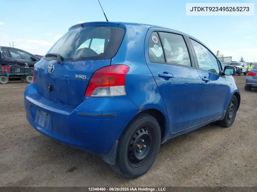 2009 Toyota Yaris VIN: JTDKT923495265273 Lot: 12348460