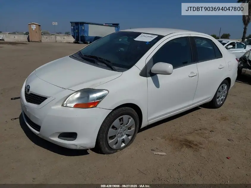 2009 Toyota Yaris VIN: JTDBT903694047800 Lot: 42619086