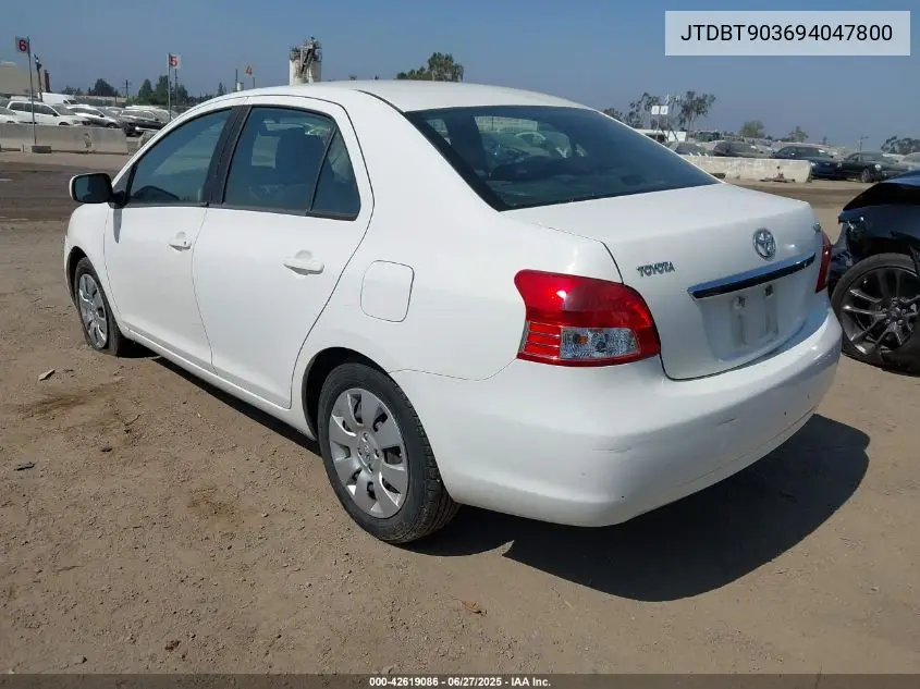 2009 Toyota Yaris VIN: JTDBT903694047800 Lot: 42619086