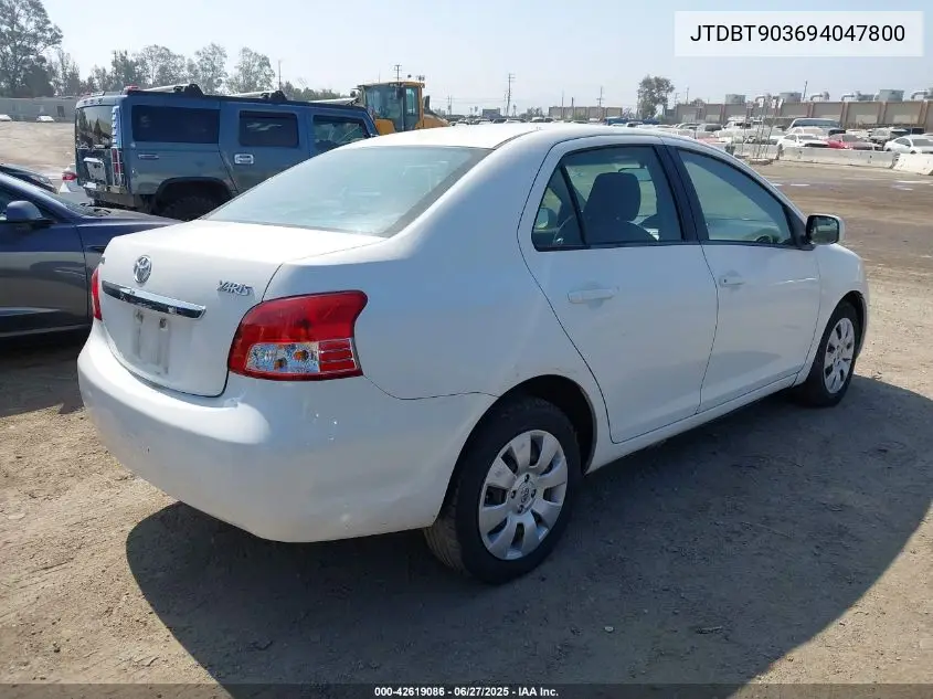 2009 Toyota Yaris VIN: JTDBT903694047800 Lot: 42619086