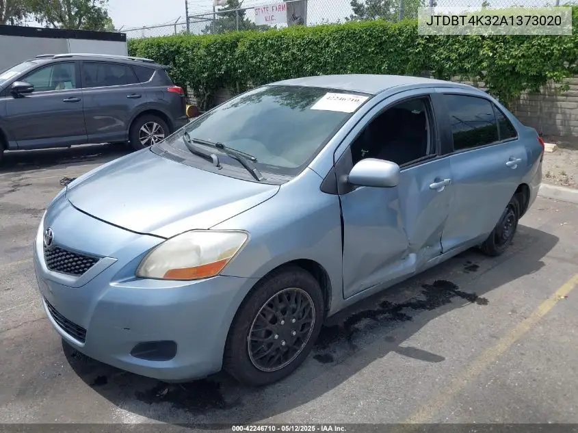 2010 Toyota Yaris VIN: JTDBT4K32A1373020 Lot: 42246710