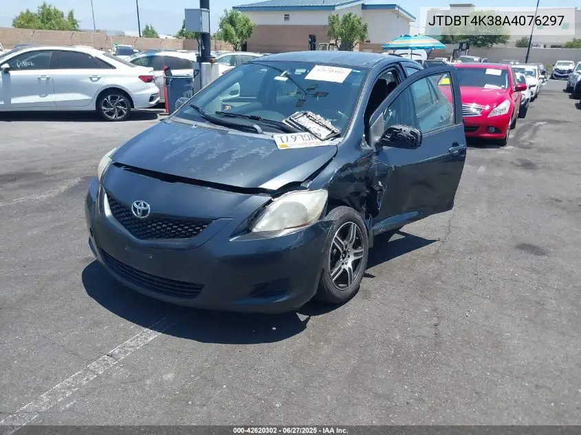 2010 Toyota Yaris VIN: JTDBT4K38A4076297 Lot: 42620302