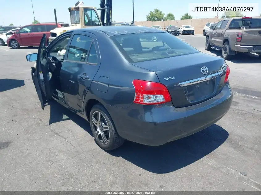 2010 Toyota Yaris VIN: JTDBT4K38A4076297 Lot: 42620302