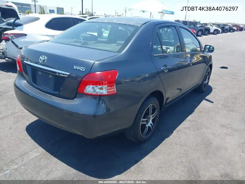 2010 Toyota Yaris VIN: JTDBT4K38A4076297 Lot: 42620302