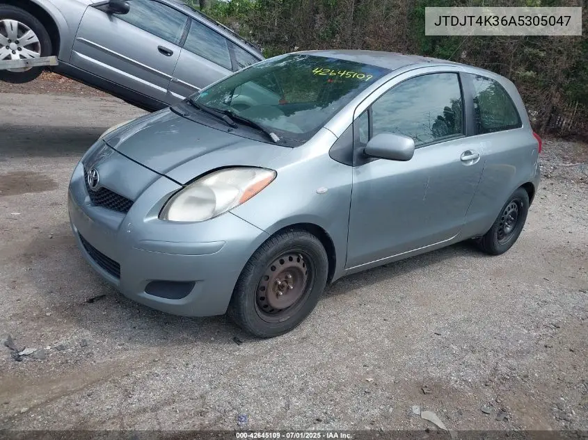 2010 Toyota Yaris VIN: JTDJT4K36A5305047 Lot: 42645109
