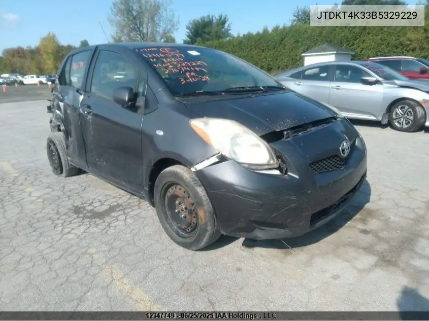 2011 Toyota Yaris VIN: JTDKT4K33B5329229 Lot: 12347749