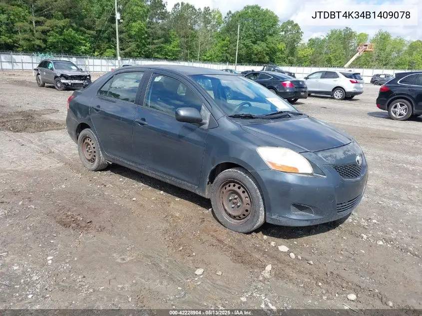 2011 Toyota Yaris VIN: JTDBT4K34B1409078 Lot: 42228904