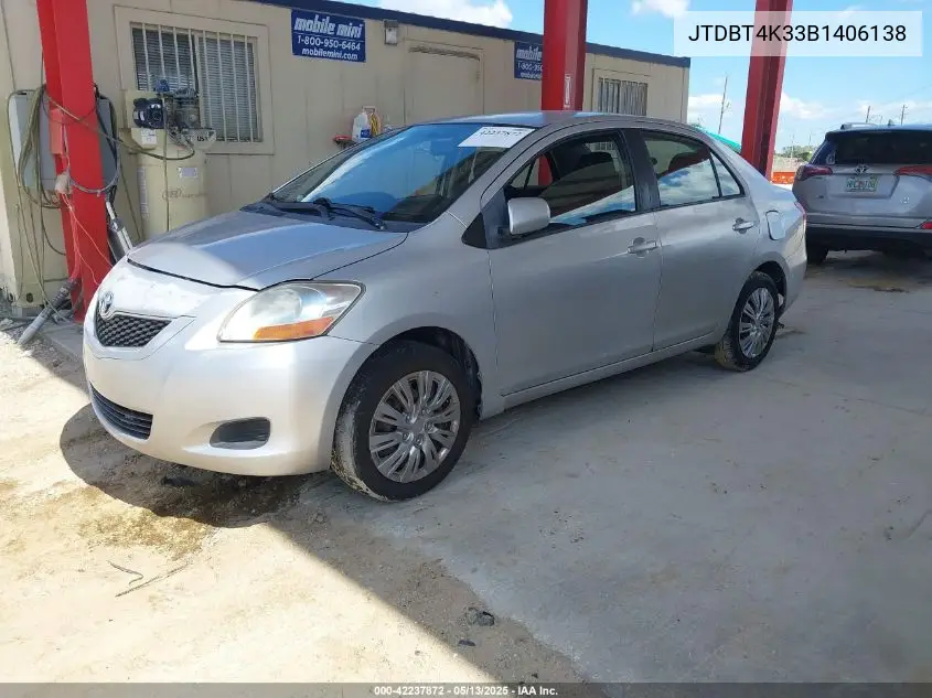 jtdbt4k33b1406138 JTDBT4K33B1406138 2011 Toyota Yaris