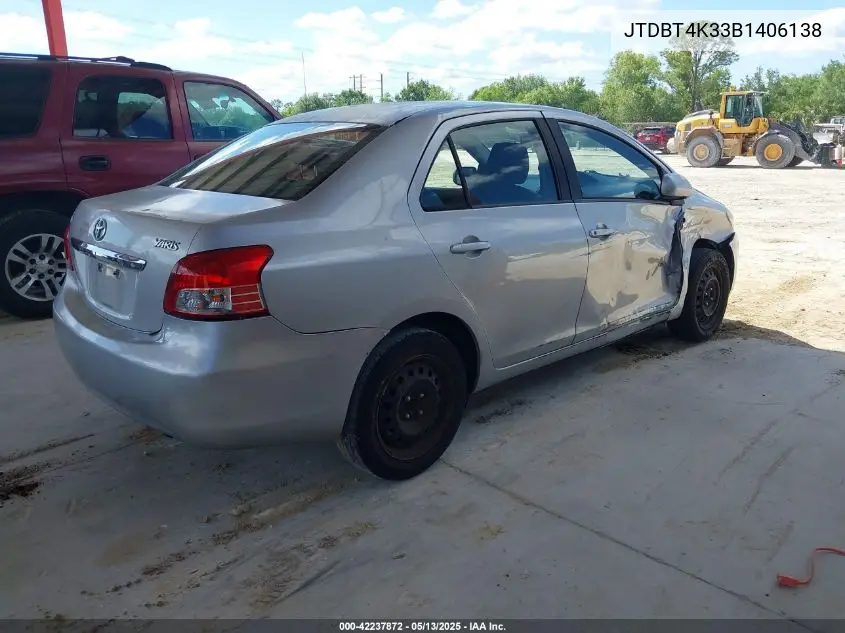 jtdbt4k33b1406138 JTDBT4K33B1406138 2011 Toyota Yaris